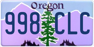 OR license plate 998CLC