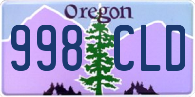 OR license plate 998CLD