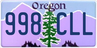 OR license plate 998CLL