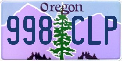 OR license plate 998CLP