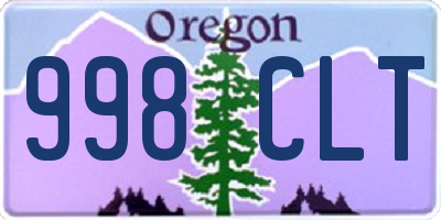 OR license plate 998CLT