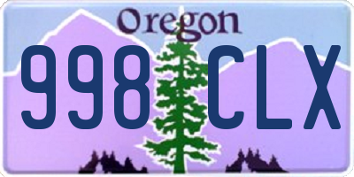 OR license plate 998CLX