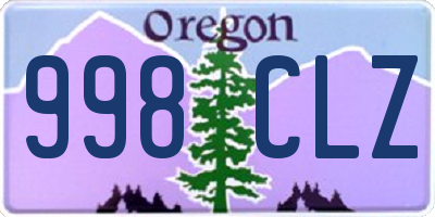 OR license plate 998CLZ