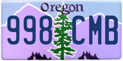 OR license plate 998CMB