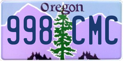 OR license plate 998CMC
