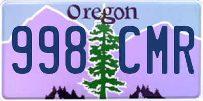 OR license plate 998CMR