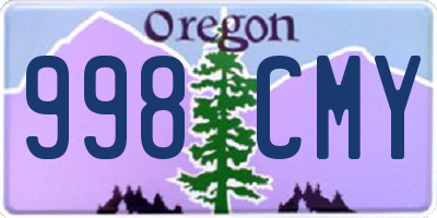 OR license plate 998CMY