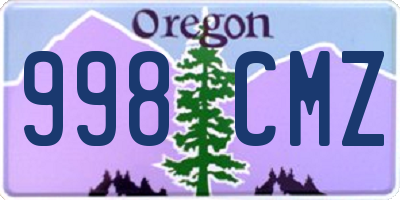 OR license plate 998CMZ