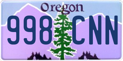 OR license plate 998CNN