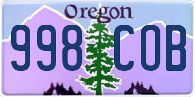 OR license plate 998COB