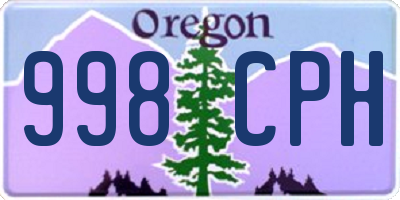 OR license plate 998CPH