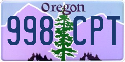 OR license plate 998CPT