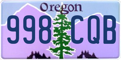 OR license plate 998CQB