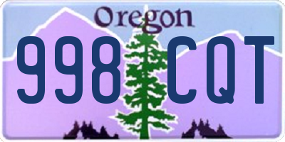 OR license plate 998CQT