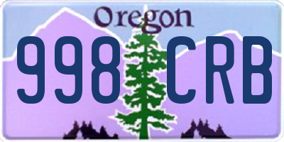OR license plate 998CRB