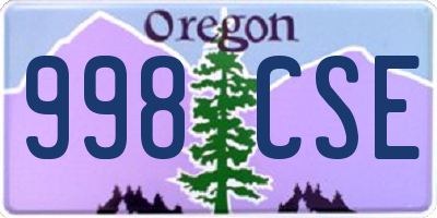 OR license plate 998CSE