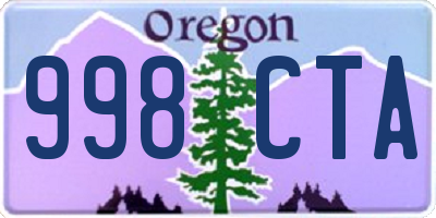 OR license plate 998CTA