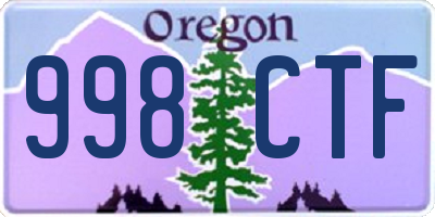 OR license plate 998CTF