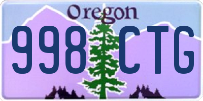 OR license plate 998CTG