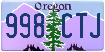 OR license plate 998CTJ