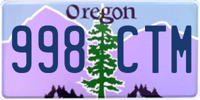 OR license plate 998CTM