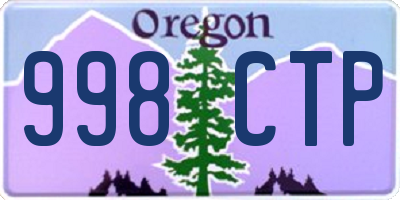 OR license plate 998CTP