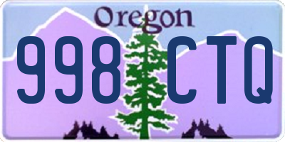 OR license plate 998CTQ
