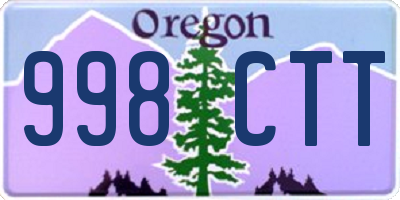 OR license plate 998CTT