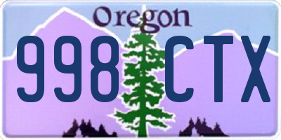 OR license plate 998CTX