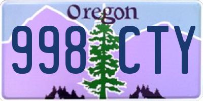 OR license plate 998CTY