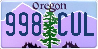 OR license plate 998CUL
