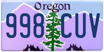 OR license plate 998CUV