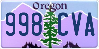 OR license plate 998CVA