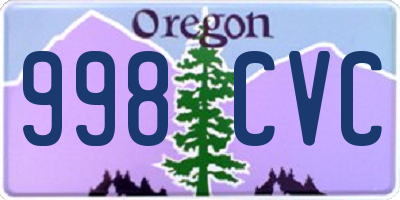 OR license plate 998CVC