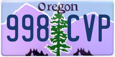 OR license plate 998CVP