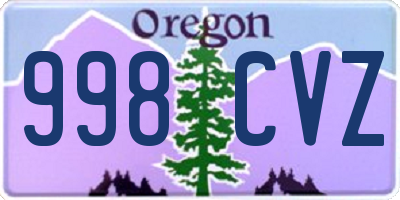 OR license plate 998CVZ