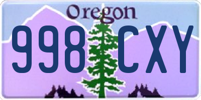 OR license plate 998CXY