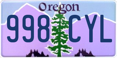 OR license plate 998CYL