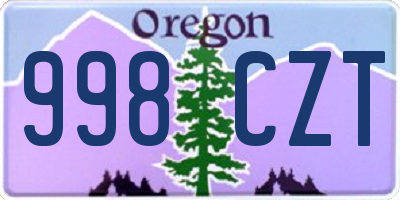 OR license plate 998CZT