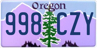 OR license plate 998CZY