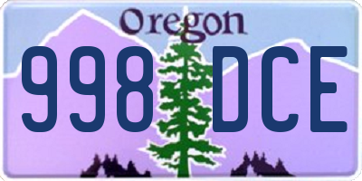 OR license plate 998DCE