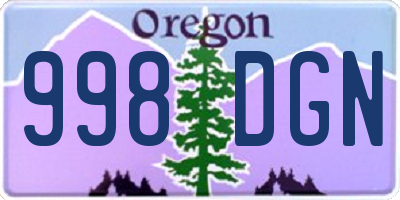 OR license plate 998DGN