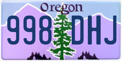 OR license plate 998DHJ