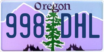 OR license plate 998DHL