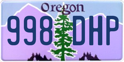 OR license plate 998DHP