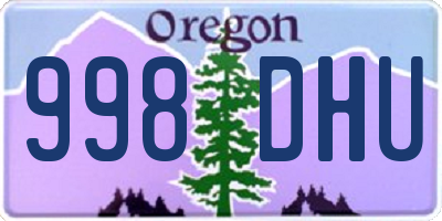 OR license plate 998DHU