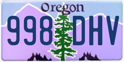 OR license plate 998DHV