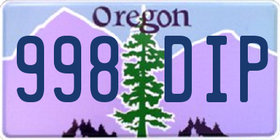 OR license plate 998DIP