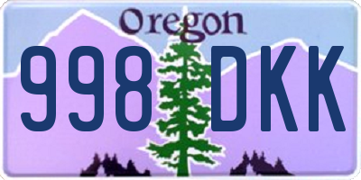 OR license plate 998DKK