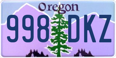 OR license plate 998DKZ